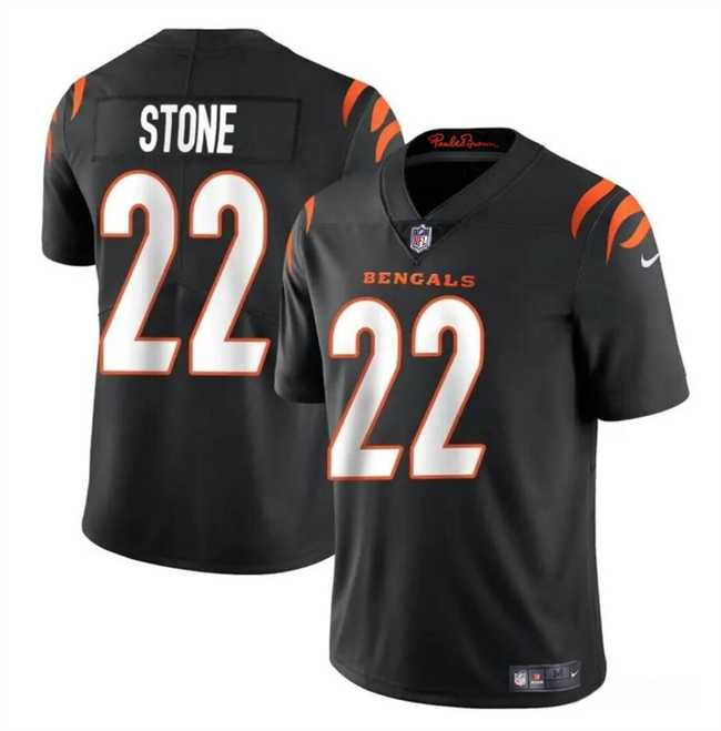 Men & Women & Youth Cincinnati Bengals #22 Geno Stone BLack Vapor Untouchable Limited Stitched Jersey